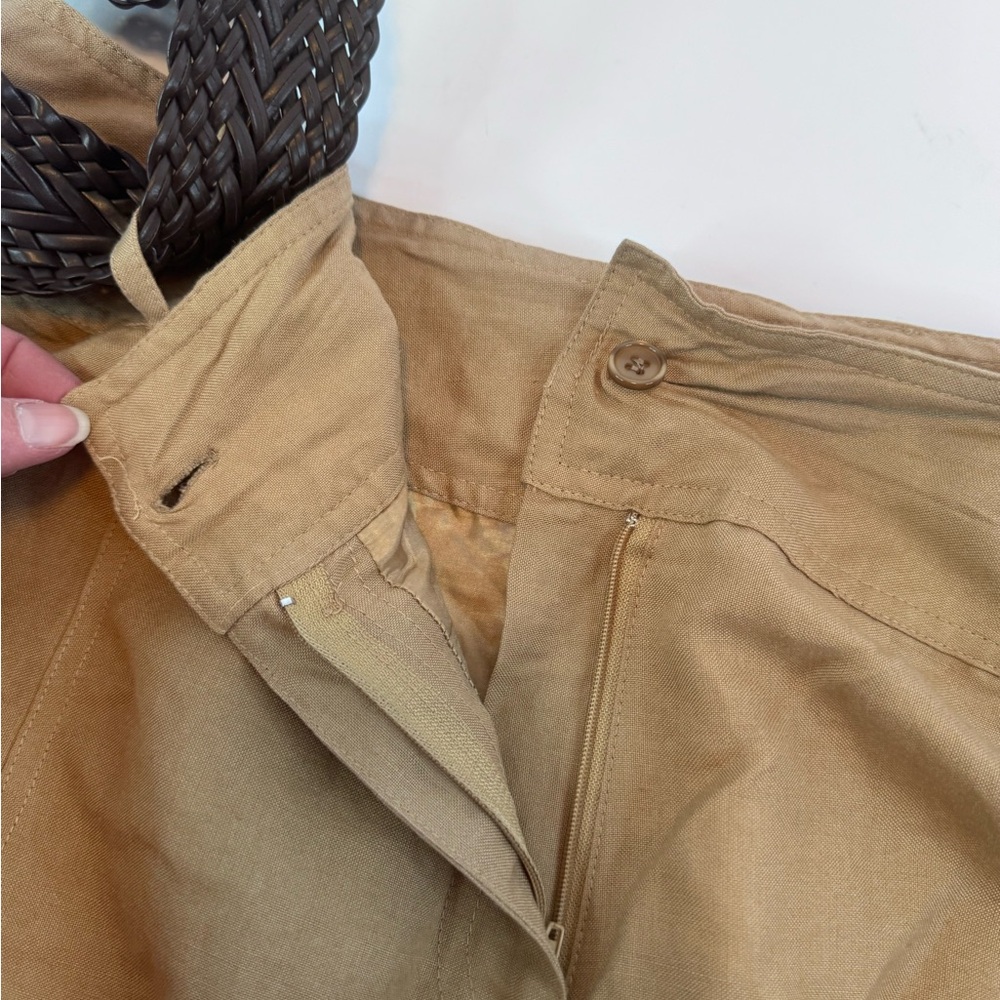 Appraisal Plus Camel Tan A-Line Skirt & Woven Brown Belt Set | Plus Size 18W - Picture 9 of 12